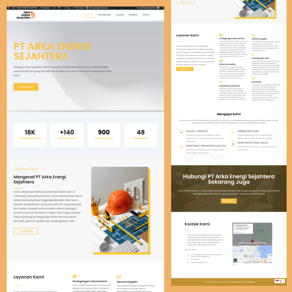 web company profile build by jasa website wipin