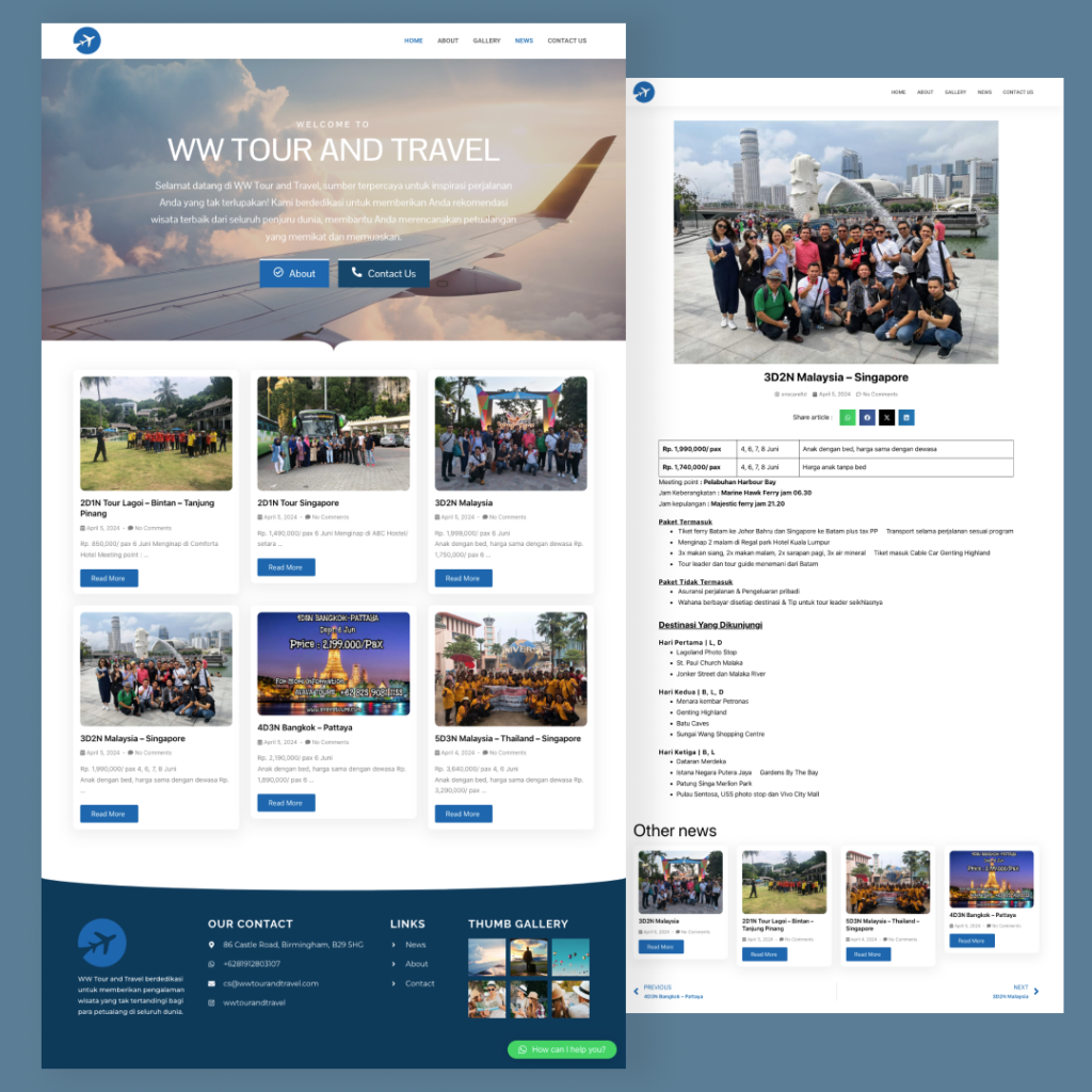 website artikel travel